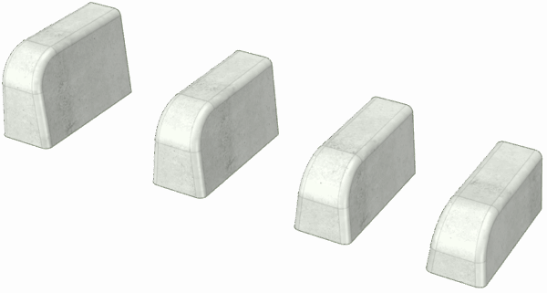 両面R歩車道境界ブロックコーナー