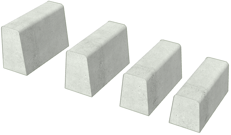 両面Ｒ歩車道境界ブロック基本