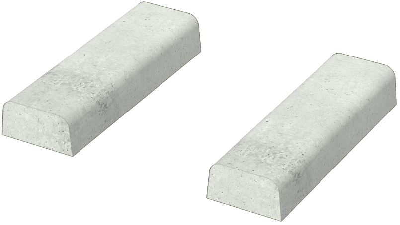 両面Ｒ歩車道境界ブロック切り下げ(平もの10cm)