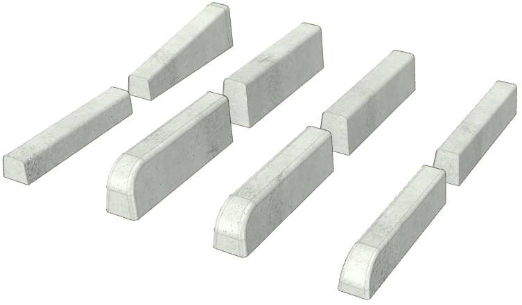 歩道用コンクリート境界ブロック