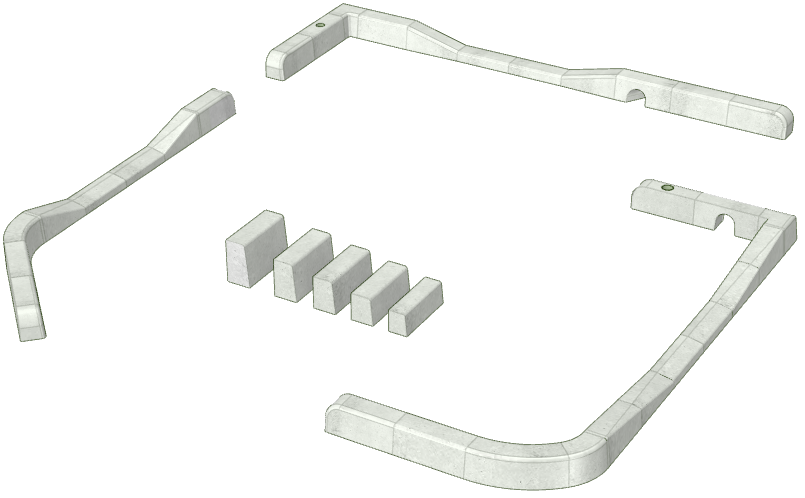 片面R歩車道境界ブロック