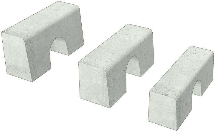 片面R歩車道境界ブロック水抜き